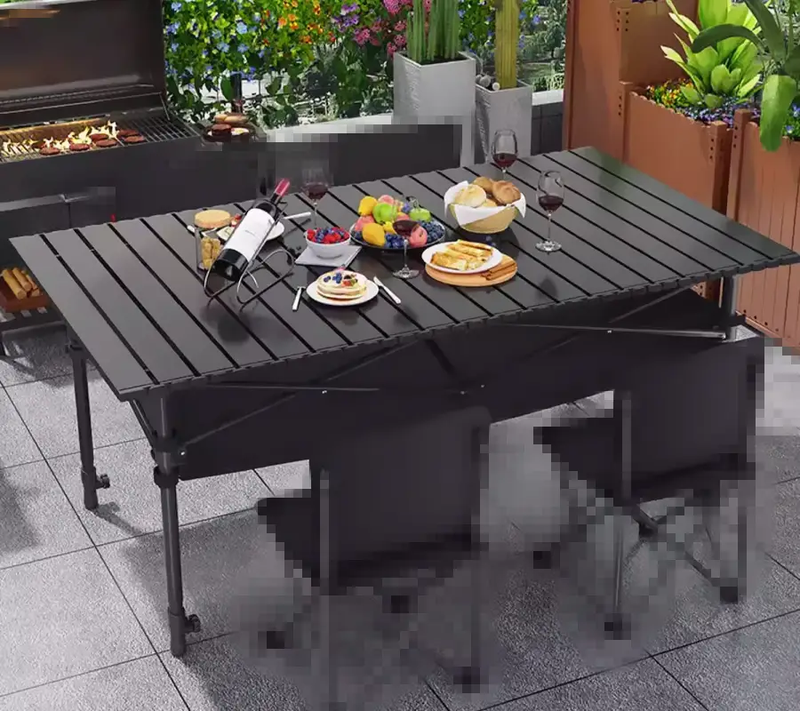 Portable Folding Table Tea Picnic Camping Barbecue Square Table 120X55X68 by dealonline.co.nz