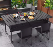 Portable Folding Table Tea Picnic Camping Barbecue Square Table 120X55X68 by dealonline.co.nz