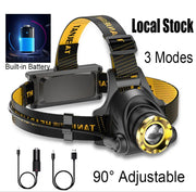 3Modes LED Headlamp Camping Headlight Head Torch USB Rechargeable Headlight Lamp by China Dropship