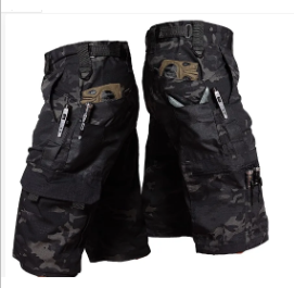 Men's Tactical Military Cargo Shorts With Multiple Pockets For Outdoor Hiking