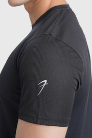 Checks Running T-shirt Black by Fuaark Nz