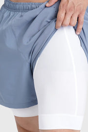 2 in 1 Laser Shorts Raw Steel by Fuaark Nz