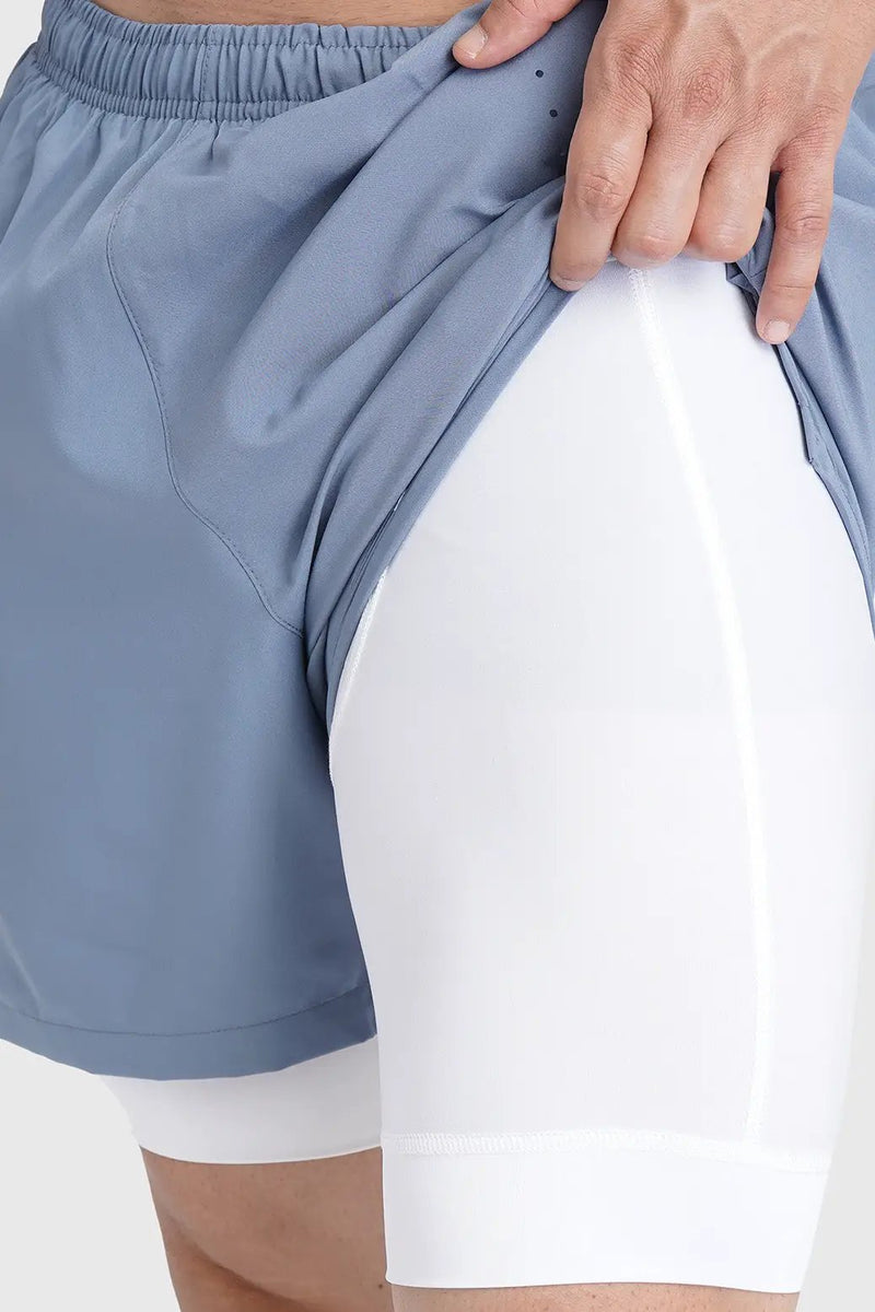 2 in 1 Laser Shorts Raw Steel by Fuaark Nz