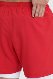 2 in 1 Laser Shorts Red by Fuaark Nz