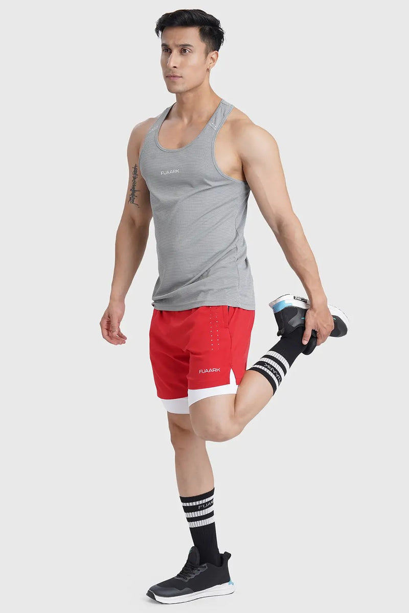 Checks Running Tank Ultimate Grey by Fuaark Nz