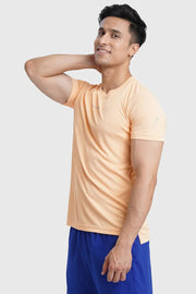 Checks Running T-shirt Peach by Fuaark Nz