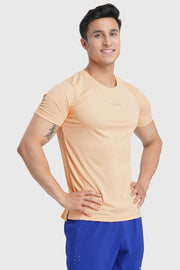 Checks Running T-shirt Peach by Fuaark Nz