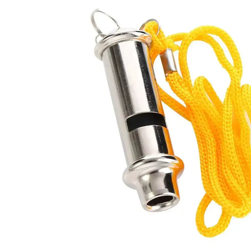Habicare Stainless Steel Metal Whistle with Lanyard Stainless Steel Metal Whistle with Lanyard