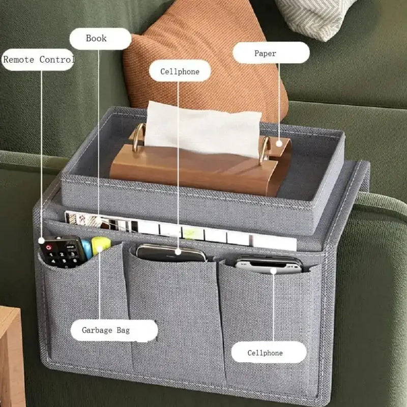 Sofa Armrest Organizer with Cup Holder & Storage Pockets by Habicare