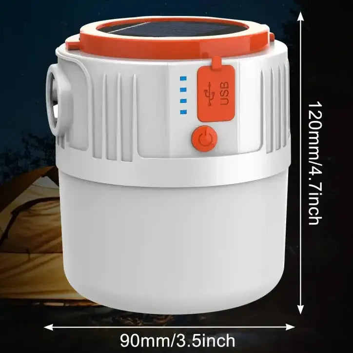 Solar LED Camping Lantern with Rechargeable Battery & Phone Charging by Habicare
