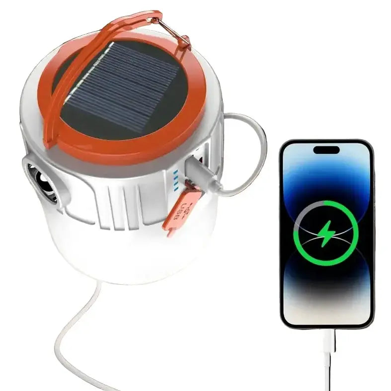 Solar LED Camping Lantern with Rechargeable Battery & Phone Charging by Habicare