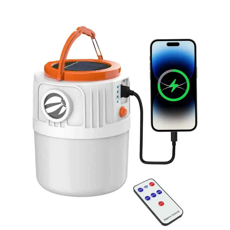 Solar LED Camping Lantern with Rechargeable Battery & Phone Charging by Habicare