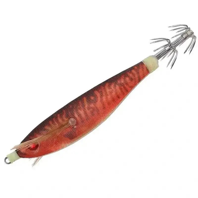 China China 17 1Pcs 9.5cm 10g Squid Jigs Fishing Lures Wood Shrimp Lure Hard Baits Octopus Cuttlefish Squid Hooks Wobbler