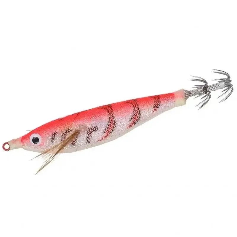 China China 11 1Pcs 9.5cm 10g Squid Jigs Fishing Lures Wood Shrimp Lure Hard Baits Octopus Cuttlefish Squid Hooks Wobbler