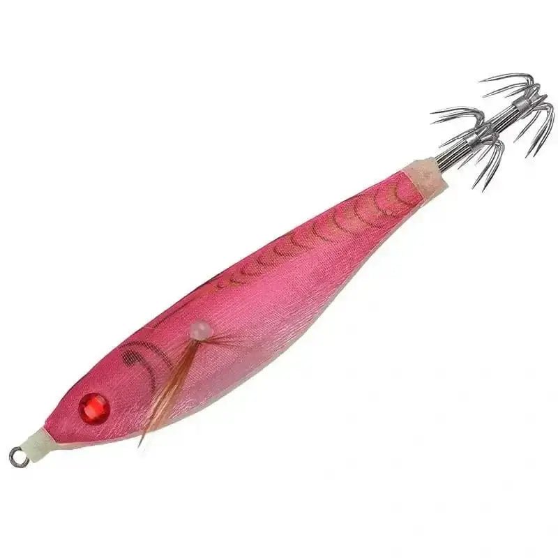 China China 16 1Pcs 9.5cm 10g Squid Jigs Fishing Lures Wood Shrimp Lure Hard Baits Octopus Cuttlefish Squid Hooks Wobbler