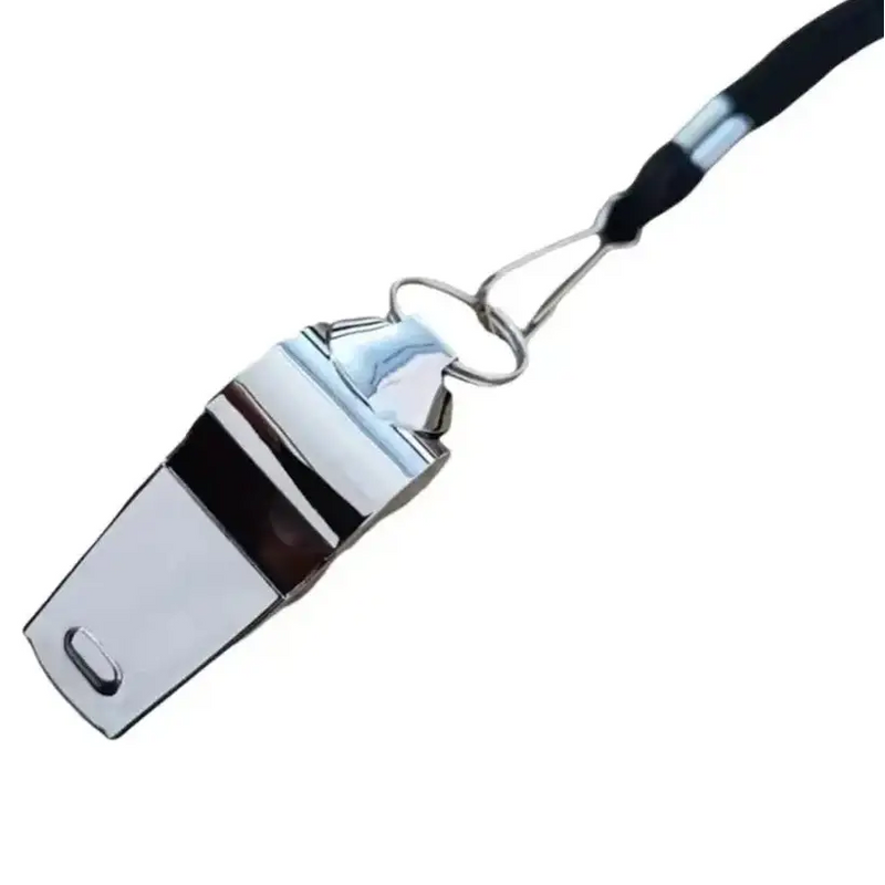 Habicare Professional Loud Stainless Steel Whistle with Rope Professional Loud Stainless Steel Whistle with Rope