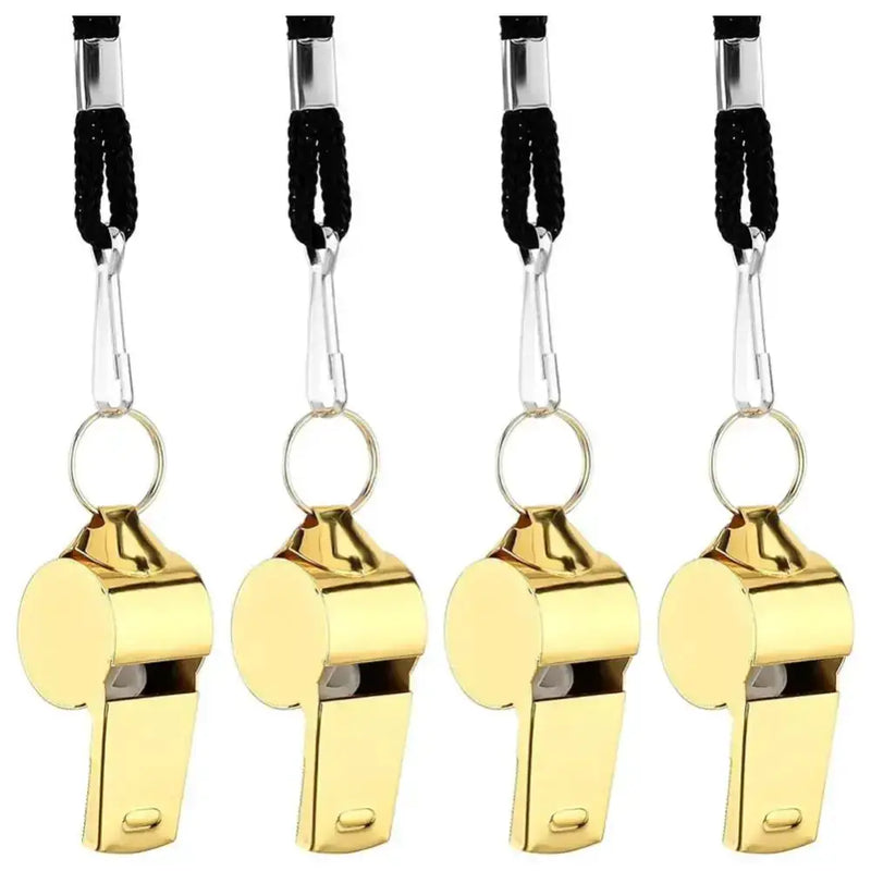 Habicare Professional Loud Stainless Steel Whistle with Rope Professional Loud Stainless Steel Whistle with Rope