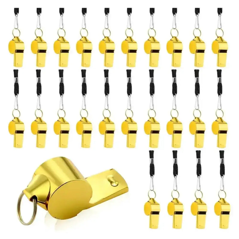 Habicare Professional Loud Stainless Steel Whistle with Rope Professional Loud Stainless Steel Whistle with Rope