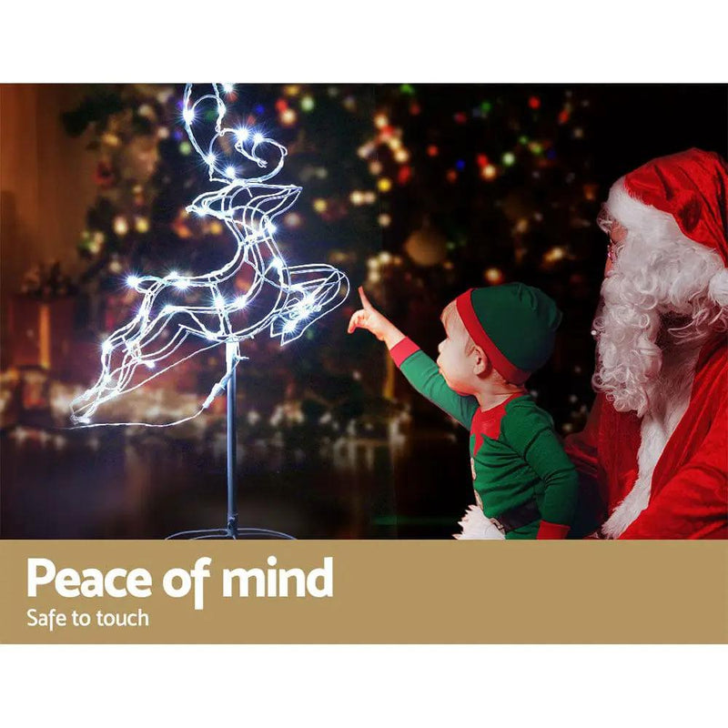SportZone.co.nz Occasions > Christmas > Outdoor Decorations & Lights 1X Christmas Lights Reindeer Sleigh 120 LED Decorations Jingle Jollys 1X Christmas Lights Reindeer Sleigh 120 LED Decorations Jingle Jollys