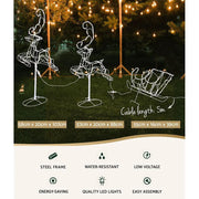 SportZone.co.nz Occasions > Christmas > Outdoor Decorations & Lights 1X Christmas Lights Reindeer Sleigh 120 LED Decorations Jingle Jollys 1X Christmas Lights Reindeer Sleigh 120 LED Decorations Jingle Jollys