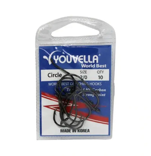 Youvella Circle Hooks 2/0 (10 PER PACK) by NZ Diver