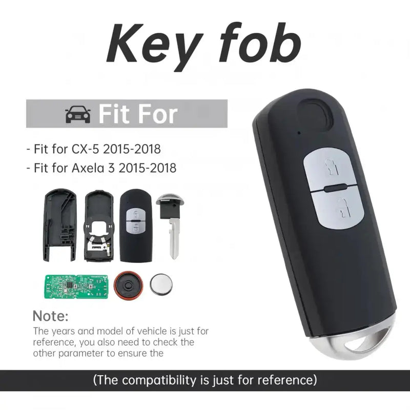 Habicare 2/3-Button Smart Remote Key Fob 433MHz ID49 for Mazda Axela & Atenza 2/3-Button Smart Remote Key Fob 433MHz ID49 for Mazda Axela & Atenza