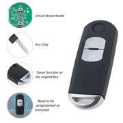 Habicare 2/3-Button Smart Remote Key Fob 433MHz ID49 for Mazda Axela & Atenza 2/3-Button Smart Remote Key Fob 433MHz ID49 for Mazda Axela & Atenza