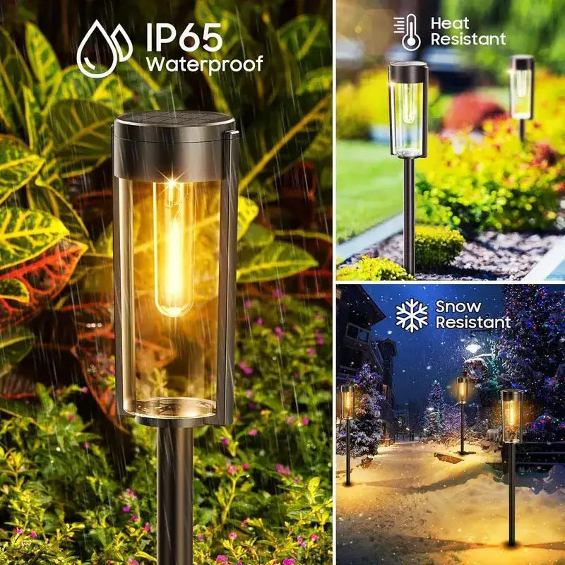 Habicare Solar Waterproof Pathway Lights (2/4/6-Pack) Solar Waterproof Pathway Lights (2/4/6-Pack)