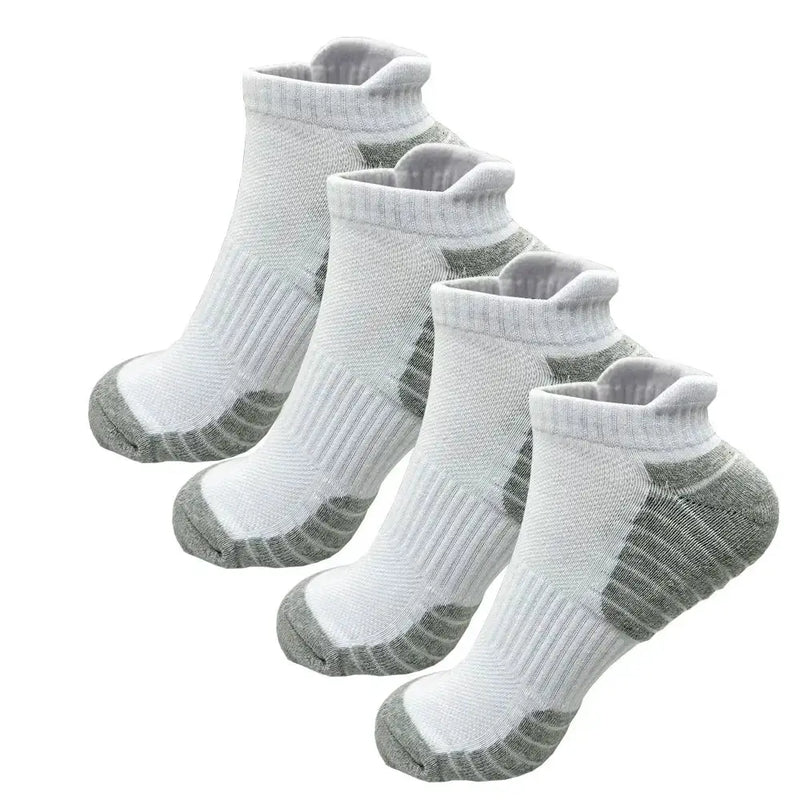 2/4 Pairs Cushioned Cotton Ankle Socks – Men & Women Low-Cut Athletic Sports Socks by Habicare