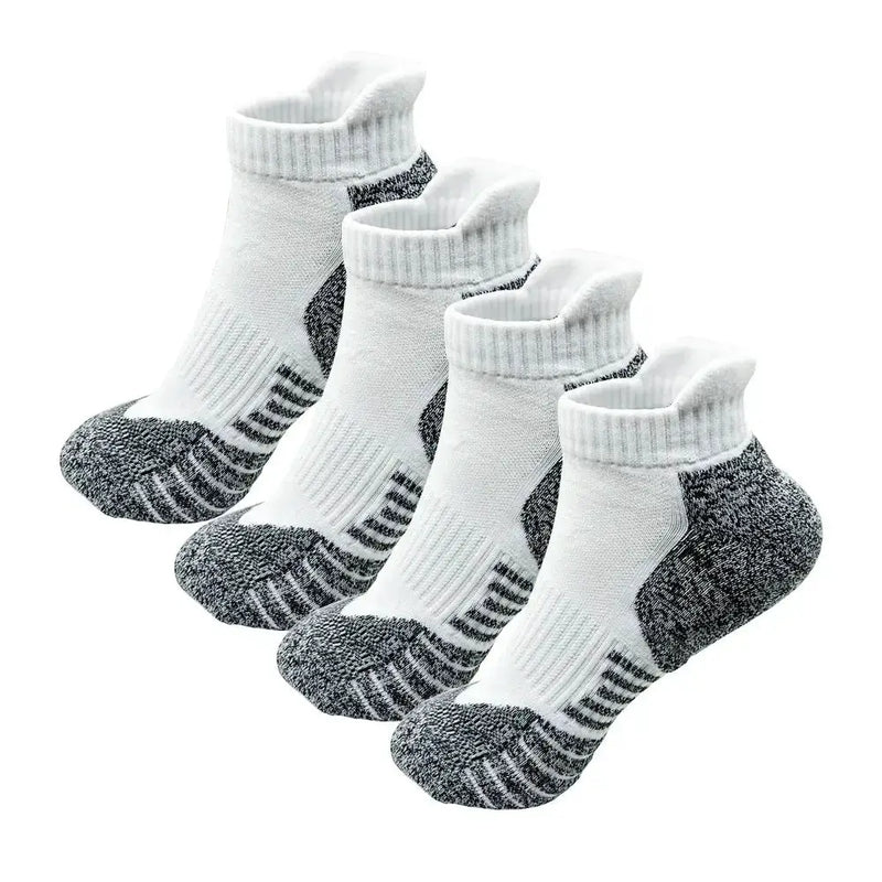 2/4 Pairs Cushioned Cotton Ankle Socks – Men & Women Low-Cut Athletic Sports Socks by Habicare