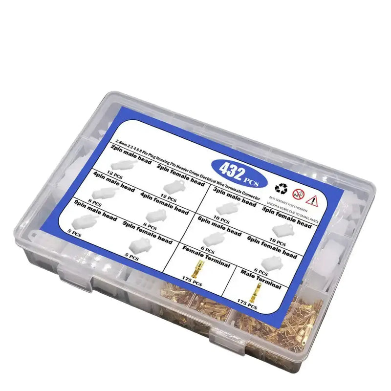 2.8mm Car Wire Connector Kit (432pcs) by Habicare