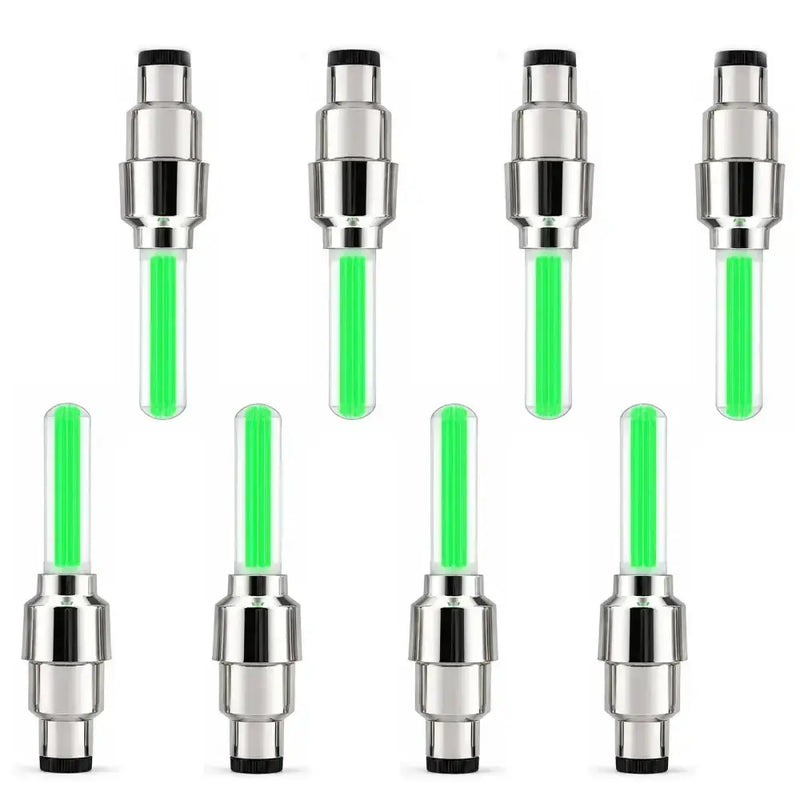 2-8PCS Waterproof LED Bicycle Spoke & Valve Cap Lights by Habicare