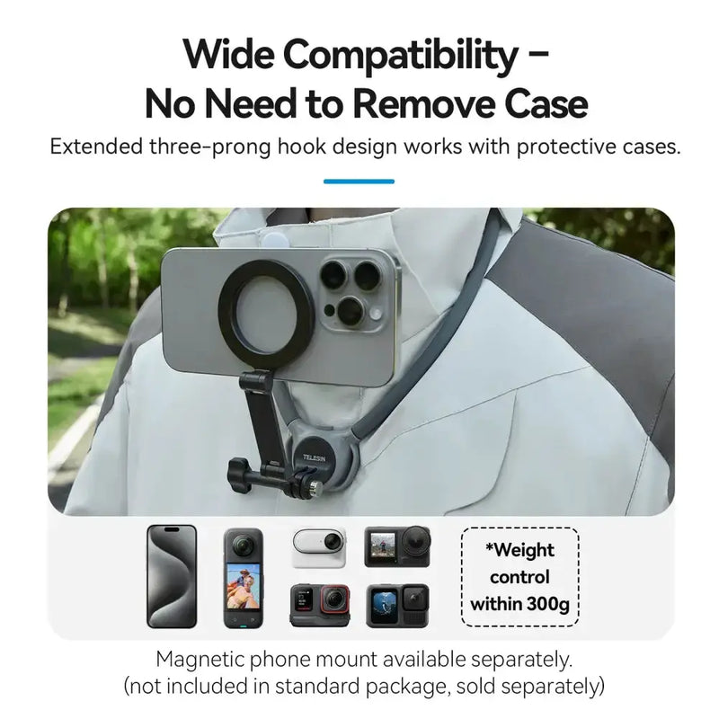 2-in-1 Action Camera Neck Mount by Habicare