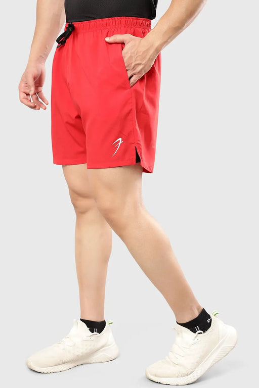 2 in 1 Compression Shorts Red by Fuaark Nz