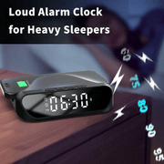 techplus 2-in-1 Magnetic Wireless Charger Stand | Fast Charging Dock for Phone & Wireless Earbuds | Foldable Charging Station 2-in-1 Multifunctional Wireless Charger with Alarm Clock 15W Fast C...