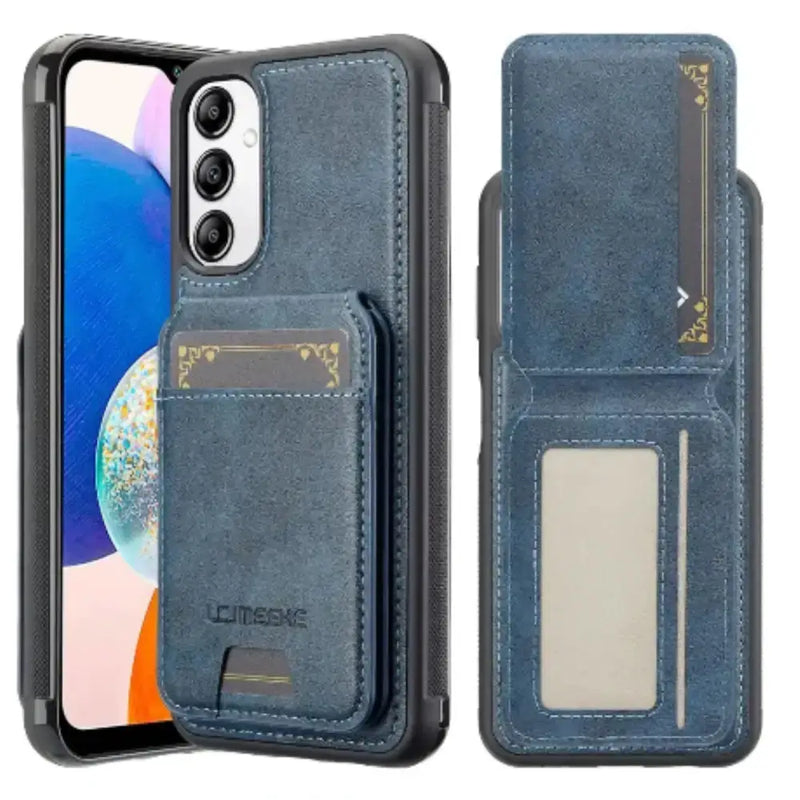 2-in-1 Leather Case for Samsung Series (Blue) by Habicare