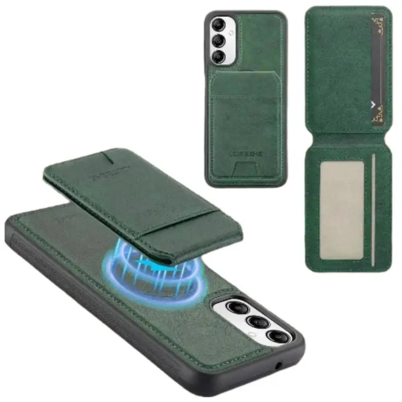 2-in-1 Leather Case for Samsung (Green) by Habicare