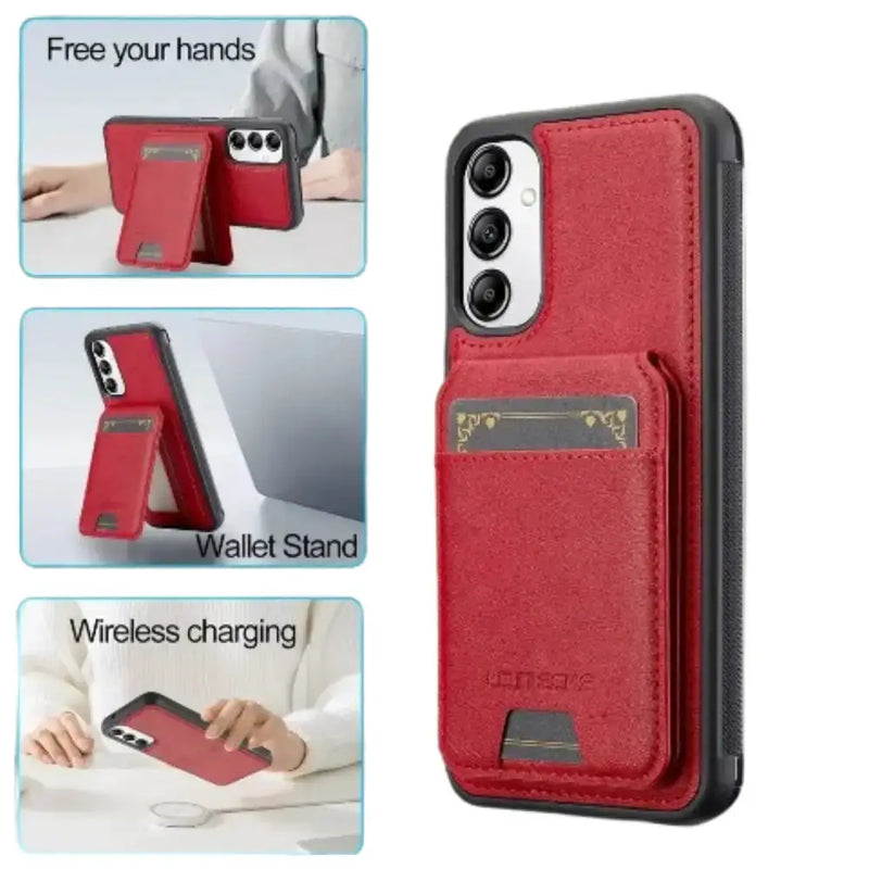 2-in-1 Leather Case for Samsung Series (Red) by Habicare
