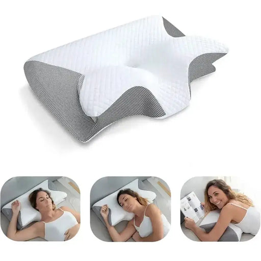 2-in-1 Memory Foam Cervical Neck Pillow (different colours available) by Habicare