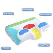 2-in-1 Memory Foam Cervical Neck Pillow (different colours available) by Habicare