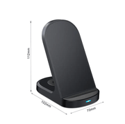 techplus 2-in-1 Wireless Charging Stand | Magnetic Fast Charger for Smartphone & Wireless Earbuds | Foldable Charging Dock 2 in 1 Wireless Charger Stand With 15W for Phone and Earbuds...