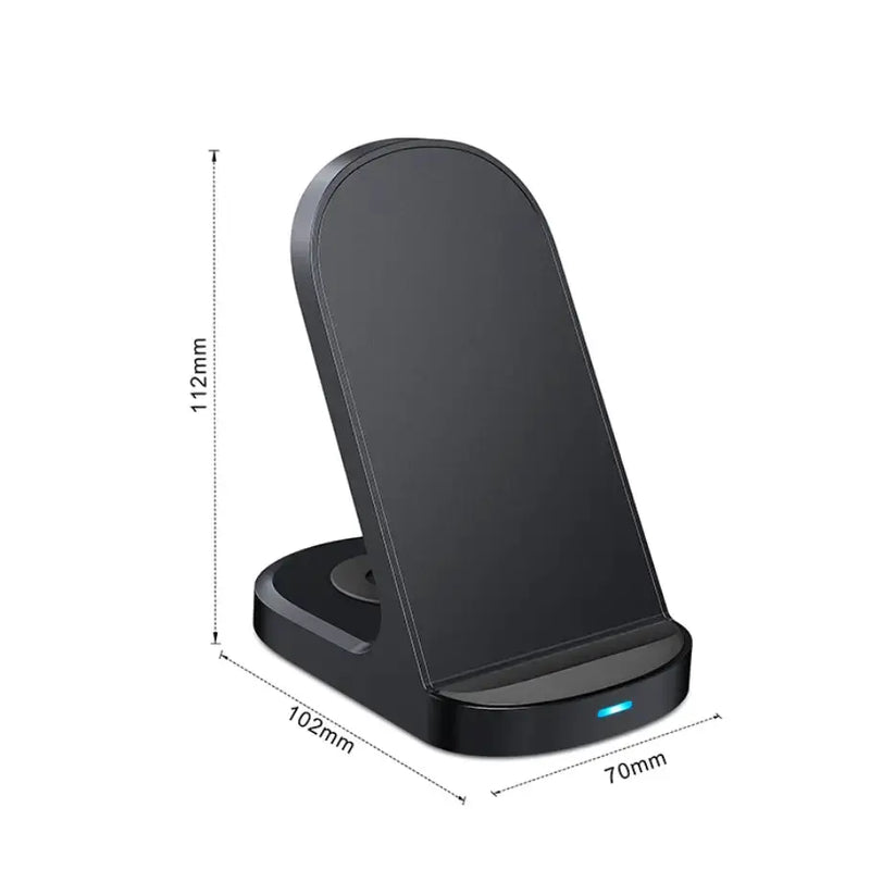 techplus 2-in-1 Wireless Charging Stand | Magnetic Fast Charger for Smartphone & Wireless Earbuds | Foldable Charging Dock 2 in 1 Wireless Charger Stand With 15W for Phone and Earbuds...
