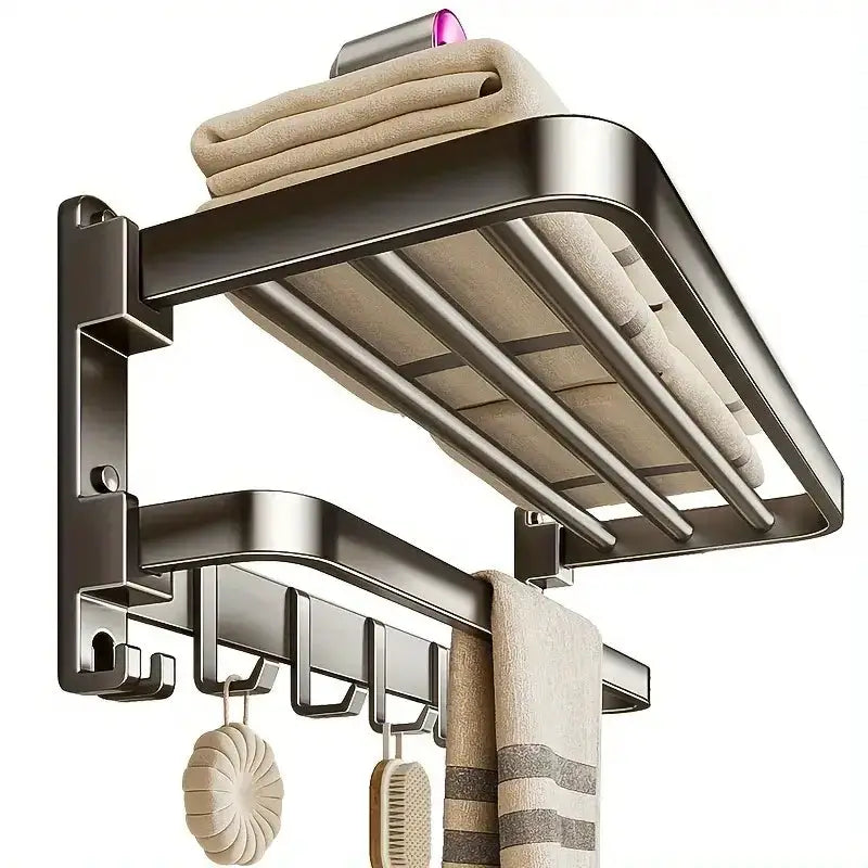 2-Layer Foldable RV Wall-Mount Towel Rack (different sizes available) by Habicare