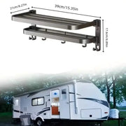 2-Layer Foldable RV Wall-Mount Towel Rack (different sizes available) by Habicare