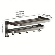 2-Layer Foldable RV Wall-Mount Towel Rack (different sizes available) by Habicare