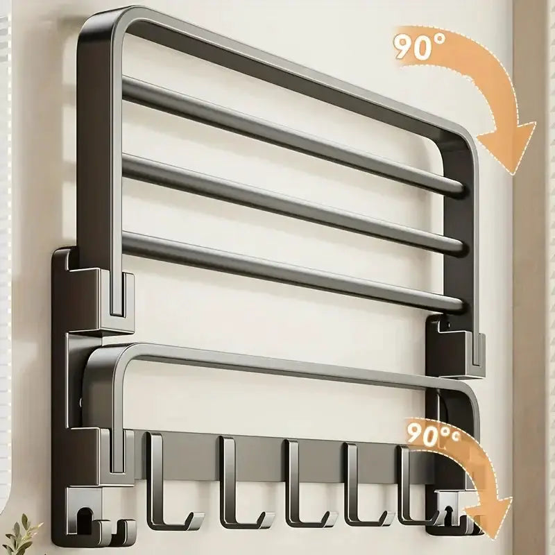 2-Layer Foldable RV Wall-Mount Towel Rack (different sizes available) by Habicare