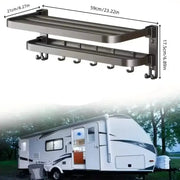 2-Layer Foldable RV Wall-Mount Towel Rack (different sizes available) by Habicare