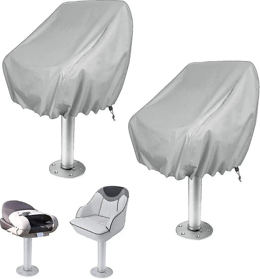 SportZone.co.nz Outdoor Recreation > Boating > Boating Accessories 2-Pack Covers, Waterproof Outdoor Covers for Pedestal Pontoon Captain Boat Bench Chair Covers, Oxford Fabric Helmsman Chair Covers - Perfect 2-Pack Covers, Waterproof Outdoor Covers for Pedestal Pontoon Captain Boat Bench Chair Covers, Oxford Fabric Helmsman Chair Covers - Perfect