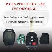 Habicare 2-Pack Remote Key Fobs H Chip for Toyota RAV4, Highlander & Sequoia (2013–2019) 2-Pack Remote Key Fobs H Chip for Toyota RAV4, Highlander & Sequoia (2013–2019)