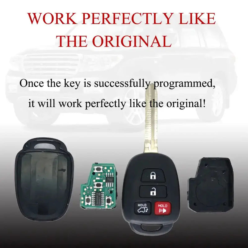 Habicare 2-Pack Remote Key Fobs H Chip for Toyota RAV4, Highlander & Sequoia (2013–2019) 2-Pack Remote Key Fobs H Chip for Toyota RAV4, Highlander & Sequoia (2013–2019)